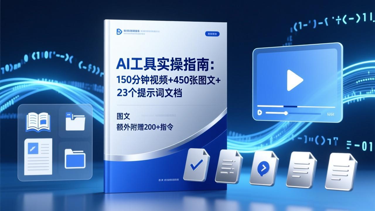 （17504期）AI工具实操指南：150分钟视频+450张图文+23个提示词文档，额外附赠200+指令凯哥轻创网-轻创网-创业网-网创项目资源站-副业项目-创业项目-搞钱项目凯哥轻创网
