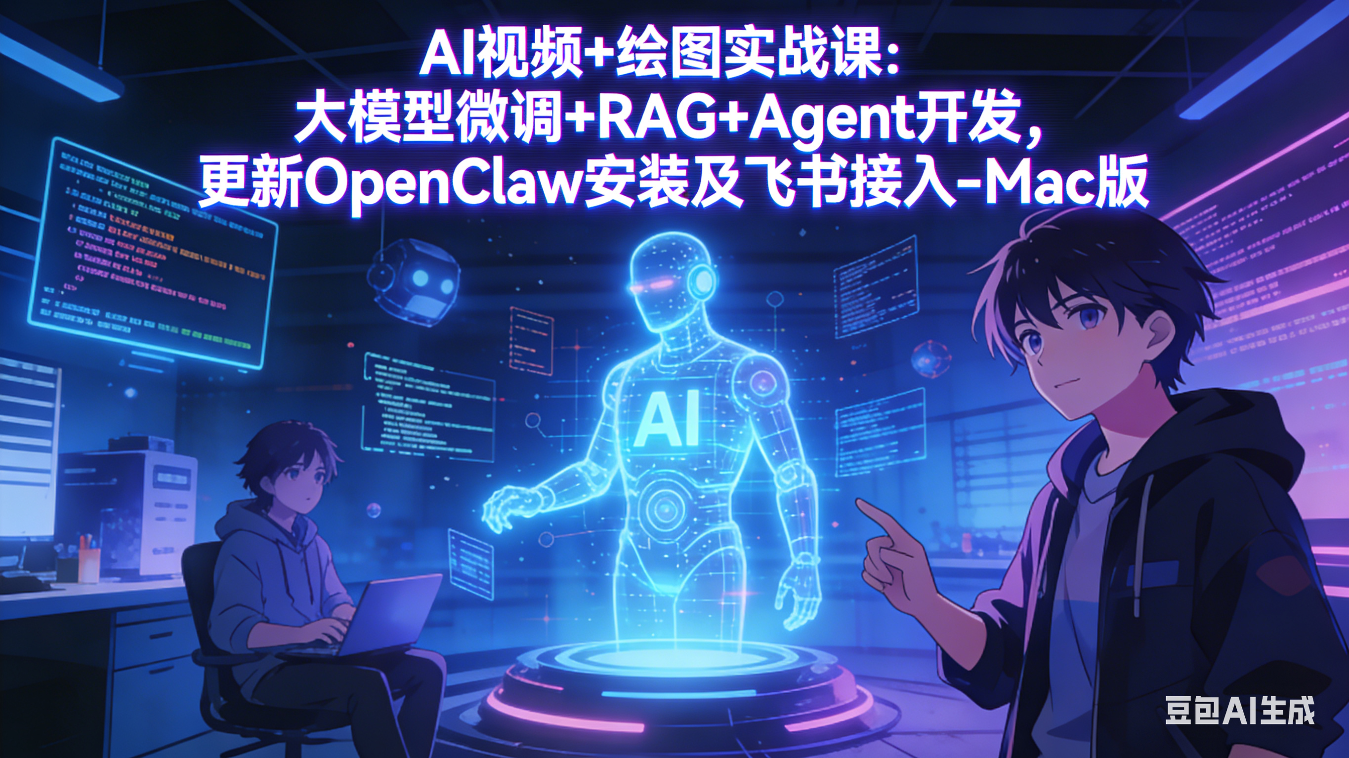 （17594期）AI视频+绘图实战课：大模型微调+RAG+Agent开发，更新OpenClaw安装及飞书接入-Mac版凯哥轻创网-轻创网-创业网-网创项目资源站-副业项目-创业项目-搞钱项目凯哥轻创网