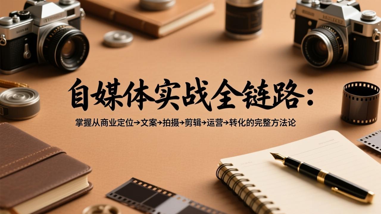 (17586期)自媒体实战全链路:掌握从商业定位→文案→拍摄→剪辑→运营→转化的完整方法论凯哥轻创网-轻创网-创业网-网创项目资源站-副业项目-创业项目-搞钱项目凯哥轻创网