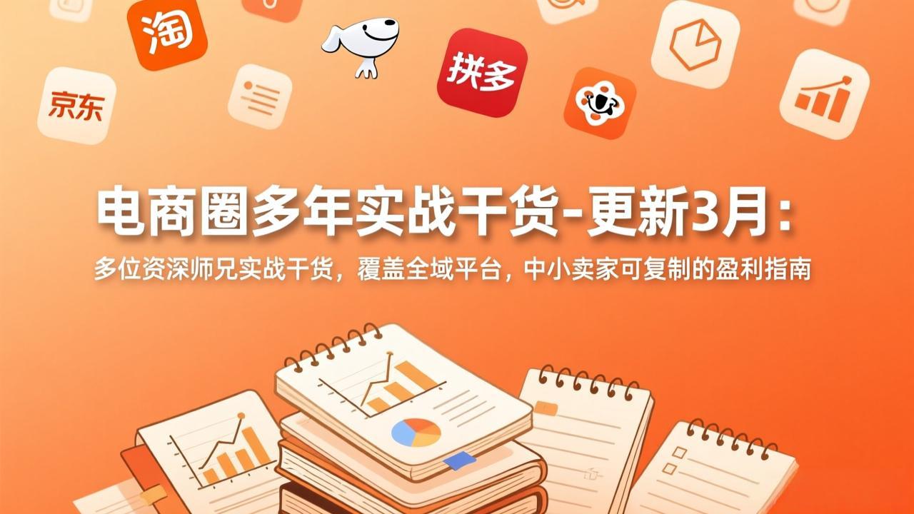 （17576期）电商圈多年实战干货-更新3月：多位资深师兄实战干货，覆盖全域平台，中小卖家可复制的盈利指南凯哥轻创网-轻创网-创业网-网创项目资源站-副业项目-创业项目-搞钱项目凯哥轻创网