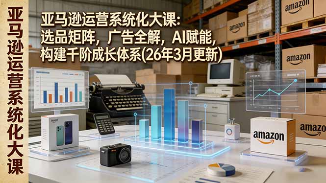 （17622期）亚马逊运营系统化大课：选品矩阵，广告全解，AI赋能，构建千阶成长体系(26年3月更新)凯哥轻创网-轻创网-创业网-网创项目资源站-副业项目-创业项目-搞钱项目凯哥轻创网