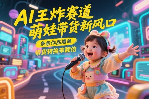 AI王炸赛道,萌娃带货新风口,条条作品爆单,带货转换率翻倍,核心逻辑拆解凯哥轻创网-轻创网-创业网-网创项目资源站-副业项目-创业项目-搞钱项目凯哥轻创网