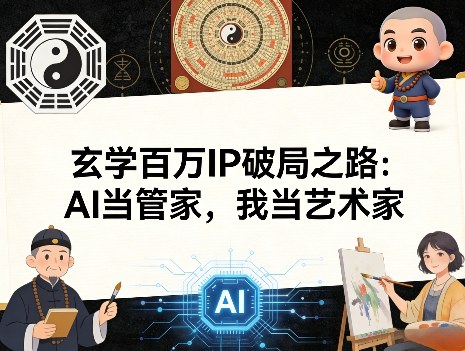 玄学百万IP破局之路：AI当管家，我当艺术家凯哥轻创网-轻创网-创业网-网创项目资源站-副业项目-创业项目-搞钱项目凯哥轻创网