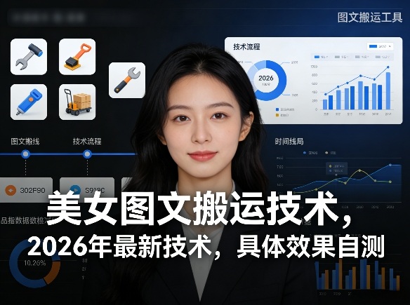 美女图文搬运技术，2026年最新技术，具体效果自测凯哥轻创网-轻创网-创业网-网创项目资源站-副业项目-创业项目-搞钱项目凯哥轻创网