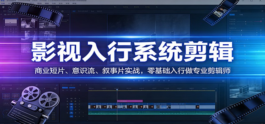 影视系统剪辑，商业短片、意识流、叙事片实战，零基础入行做专业剪辑师凯哥轻创网-轻创网-创业网-网创项目资源站-副业项目-创业项目-搞钱项目凯哥轻创网