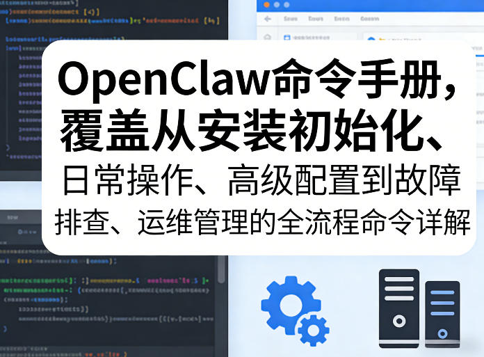 OpenClaw命令手册，覆盖从安装初始化、日常操作、高级配置到故障排查、运维管理的全流程命令详解凯哥轻创网-轻创网-创业网-网创项目资源站-副业项目-创业项目-搞钱项目凯哥轻创网